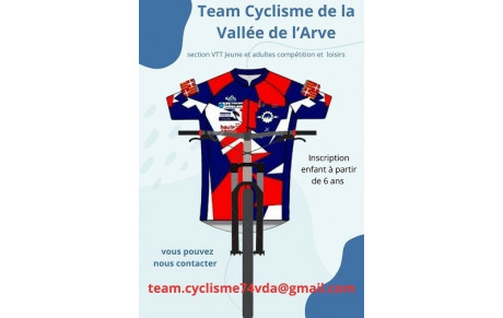 Rejoignez nous Team cyclisme de la Vallée de l'Arve